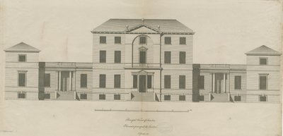 Sandon Hall: gravür, nd [1769-1771] (baskı) by Joseph Pickford