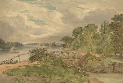 Ön Planda Kilitli Nehir Manzarası by Joseph Powell