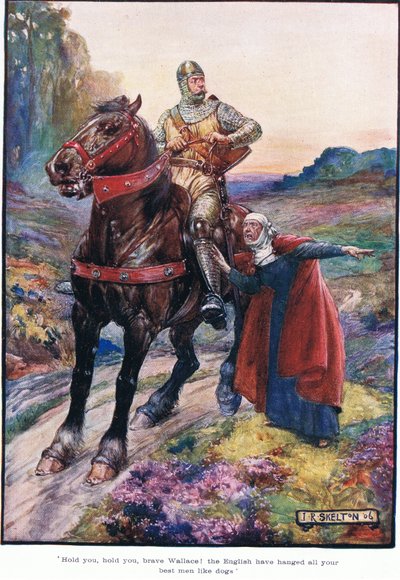 Sarıl, sarıl, cesur Wallace! İngilizler en iyi adamlarınızı köpekler gibi astı, 1910 by Joseph Ratcliffe Skelton