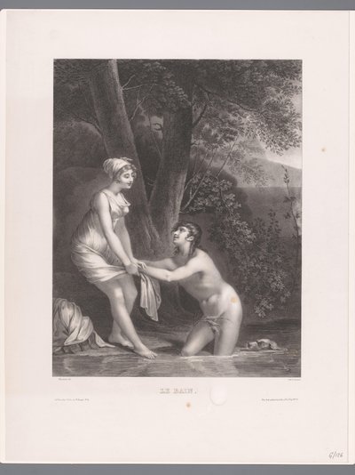 Daphnis ve Chloe banyo Le Bain (nesne üzerindeki başlık) by Joseph Rose Lemercier