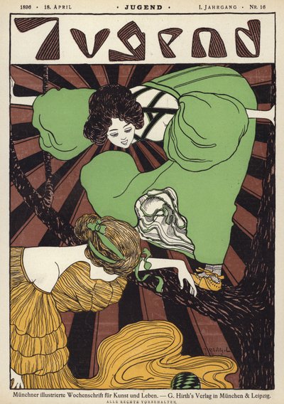 Jugend dergisi için kapak illüstrasyonu by Joseph Rudolf Witzel