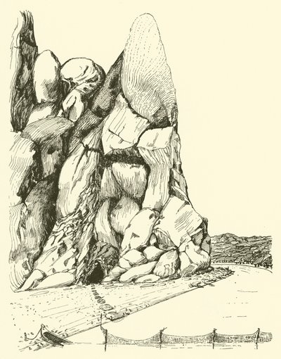 Önce Erkek ve Kadının yaşadığı mağara (gravür) by Joseph Rudyard (after) Kipling