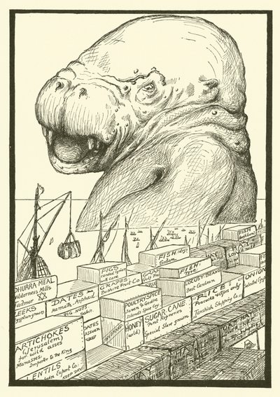 Denizden Çıkan Hayvan (gravür) by Joseph Rudyard (after) Kipling