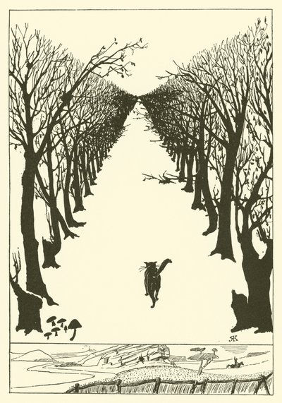 Kendi Kendine Yürüyen Kedi (gravür) by Joseph Rudyard (after) Kipling