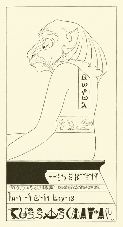 Wise Baviaan, köpek başlı Babun (gravür) by Joseph Rudyard (after) Kipling