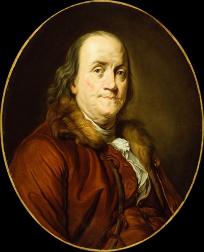 Benjamin Franklin (tuval üzerine yağlıboya) by Joseph Siffred (after) Duplessis