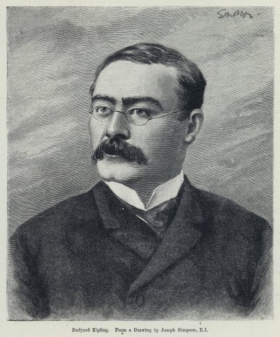Rudyard Kipling (taş) by Joseph Simpson