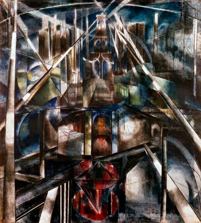 Brooklyn Köprüsü, 1917 by Joseph Stella