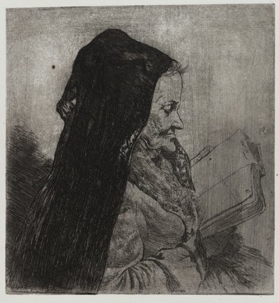 Yaşlı Kadın Okuma, Sigmund Abeles ve Edmond Casarella tarafından basılmıştır. by Joseph Stella