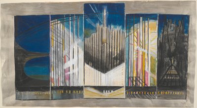 New York için Çalışma Yorumlandı by Joseph Stella