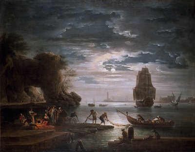 Sahil Manzarası (Gece) by Claude Joseph Vernet
