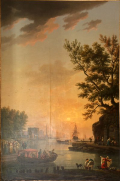 Sakin havalarda bir limana giriş by Claude Joseph Vernet