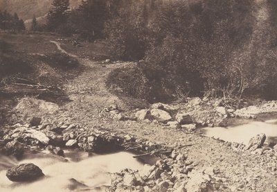 Parisli şelalesinden dönerken alınan kayrak köprü, Luchon, 1853. by Joseph Vigier