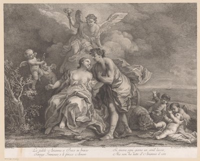 Naxos adasında Bacchus ve Ariadne by Joseph Wagner (possibly)