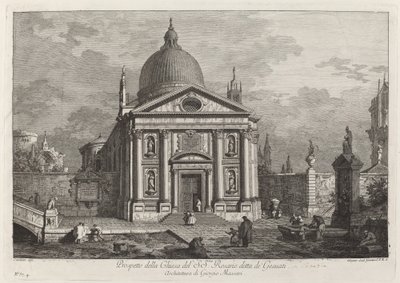 SS Kilisesi Prospektüsü. Gesuati olarak bilinen tespih by Joseph Wagner after Canaletto