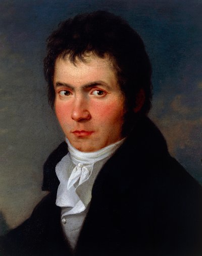 Ludwig van Beethoven'ın Portresi (Bonn by Joseph Willibrord Mahler