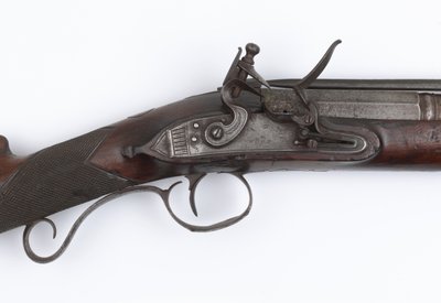 İrlanda Gönüllülerine verilen yaylı süngü ile Blunderbuss, c.c.1815 (blunderbuss, çakmaktaşı) by Joseph Wood