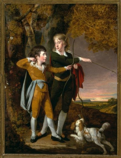 J. Derby Wright, Okçuluk Çocukları / Resim by Joseph Wright of Derby