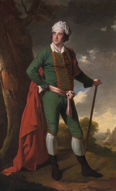 "Hintli Kaptan" Olarak Bilinen Bir Adamın Portresi by Joseph Wright of Derby