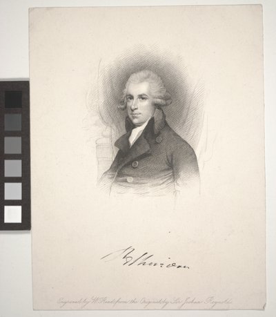 Richard Brinsley Sheridan, W. Read (1824-1837) tarafından oyulmuş by Joshua (after) Reynolds
