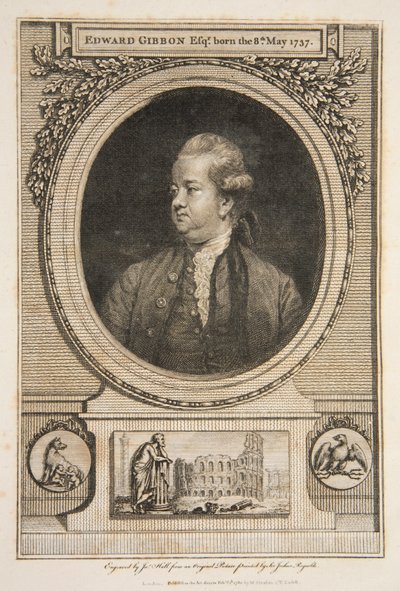 Edward Gibbon, Av., pub. 1730 gravür. by Joshua Reynolds