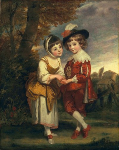 Lord Henry Spencer ve Leydi Charlotte Spencer, daha sonra Charlotte Nares: Genç Falcılar, c.1774-75 by Joshua Reynolds