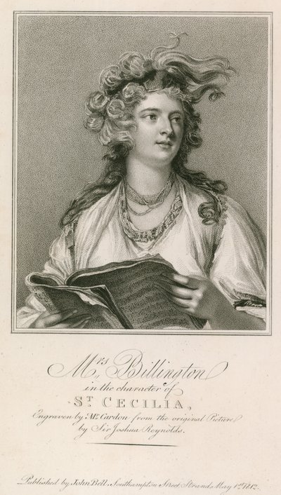 Bayan Billington, St Cecilia karakterinde by Joshua Reynolds