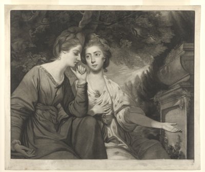 Bayan Harriet Bouverie ve Bayan Frances Ann Crewe, Giuseppe Marchi tarafından oyulmuş, 1770 by Joshua Reynolds