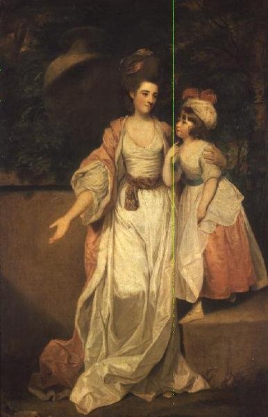 Bayan Thomas Jelf Powis ve kızı Catherine by Joshua Reynolds