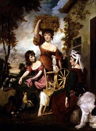 Cottagers, Machil Ailesi (tuval üzerine yağlı boya) 1788 by Joshua Reynolds