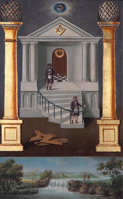 İkinci derece masonik izleme tahtası, 1819 by Josiah Bowring