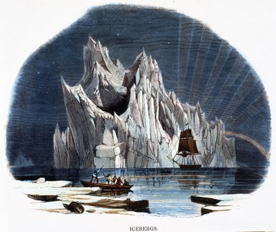 Doğa Olaylarından Buzdağları, 1849 by Josiah Wood Whymper
