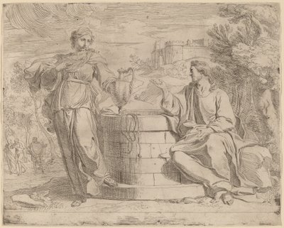 İsa ve Samiriyeli Kadın by Josse de Pape