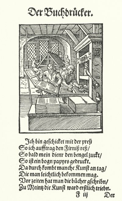 Kitap Yazıcısı (gravür) by Jost (after) Amman