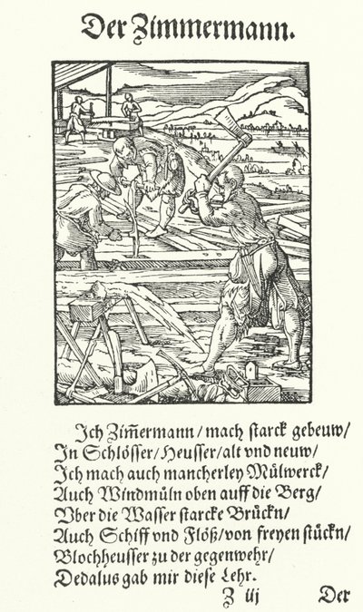 Marangoz (gravür) by Jost (after) Amman