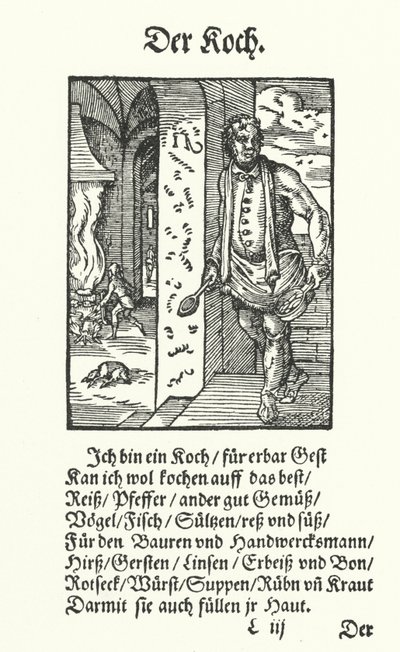 Aşçı (gravür) by Jost (after) Amman