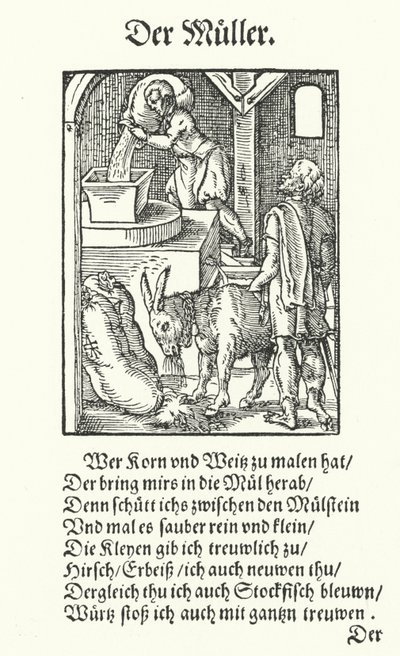 Miller (gravür) by Jost (after) Amman