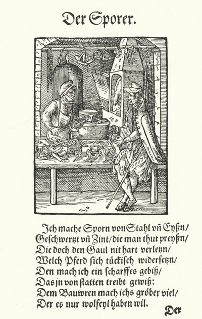 Spurrier (gravür) by Jost (after) Amman