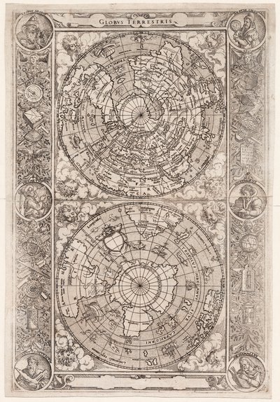 Globus terrestris (Grafik) by Jost Amman