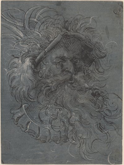 Sakallı Bir Adamın Başı by Jost Amman