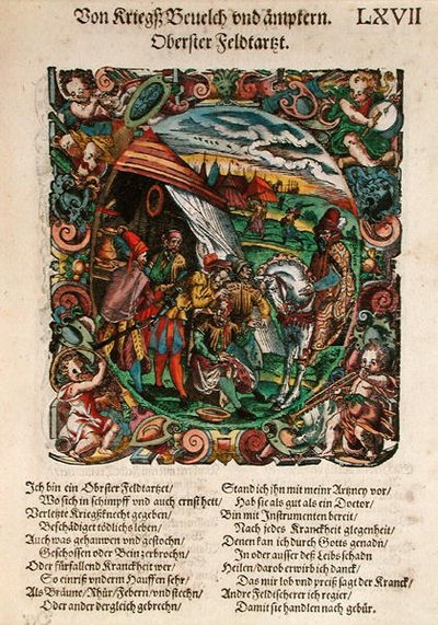 Leonhardt Fronsperger (c.1520-75) 1573 (renkli gravür) tarafından 