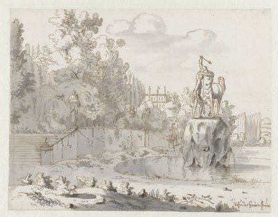 Bir İtalyan Bahçesi Görünümü by Josua de Grave