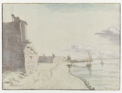 Waterschans Bulwark'ın görünümü, Bergen op Zoom by Josua de Grave
