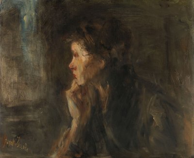 Meditasyon by Jozef (1824-1911) Israels
