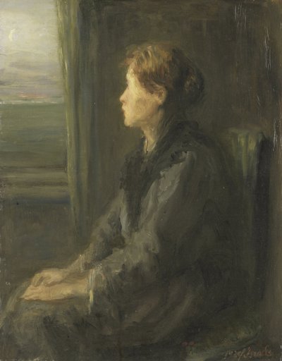 Pencere Önündeki Kadın by Jozef (1824-1911) Israels