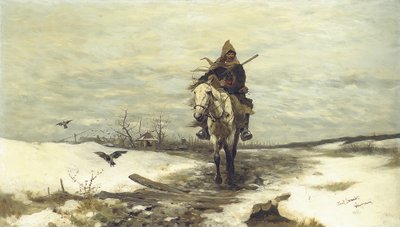 Yalnız avcı, 1881 by Jozef Brandt