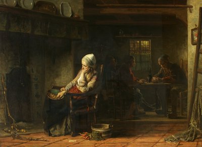Mutsuz Bir Kadın veya Aile İçi Acılar, 1859 by Jozef Israëls