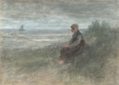 Kum Tepelerindeki Kız, 19. yüzyılın ortaları ile 20. yüzyılın başları. by Jozef Israëls