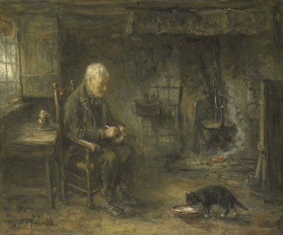 Köylü Kulübesinin İçi by Jozef Israëls
