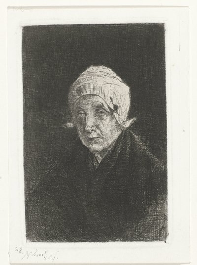 Katwijk yaşlı kadın by Jozef Israëls